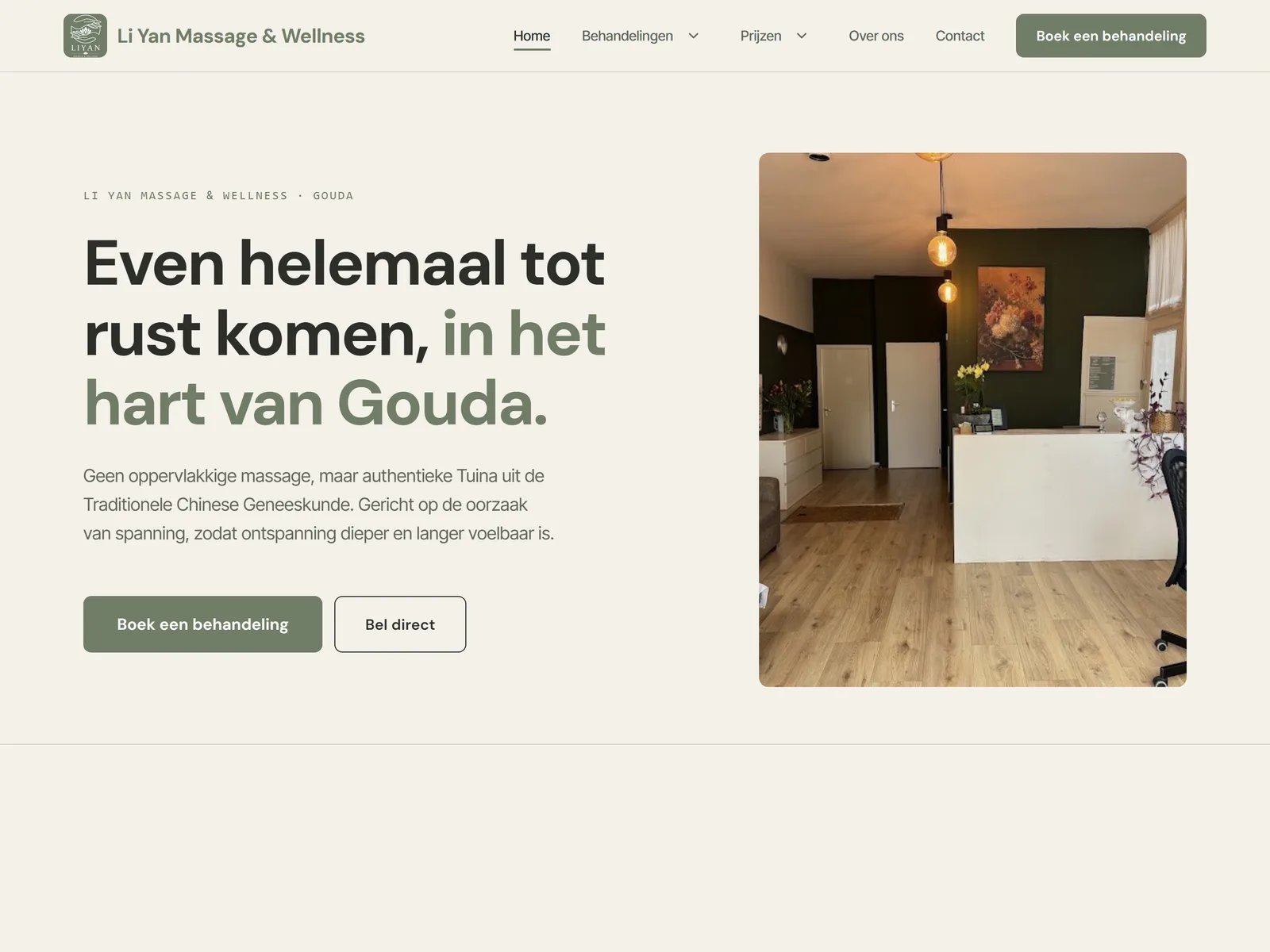De website van Li Yan Massage & Wellness