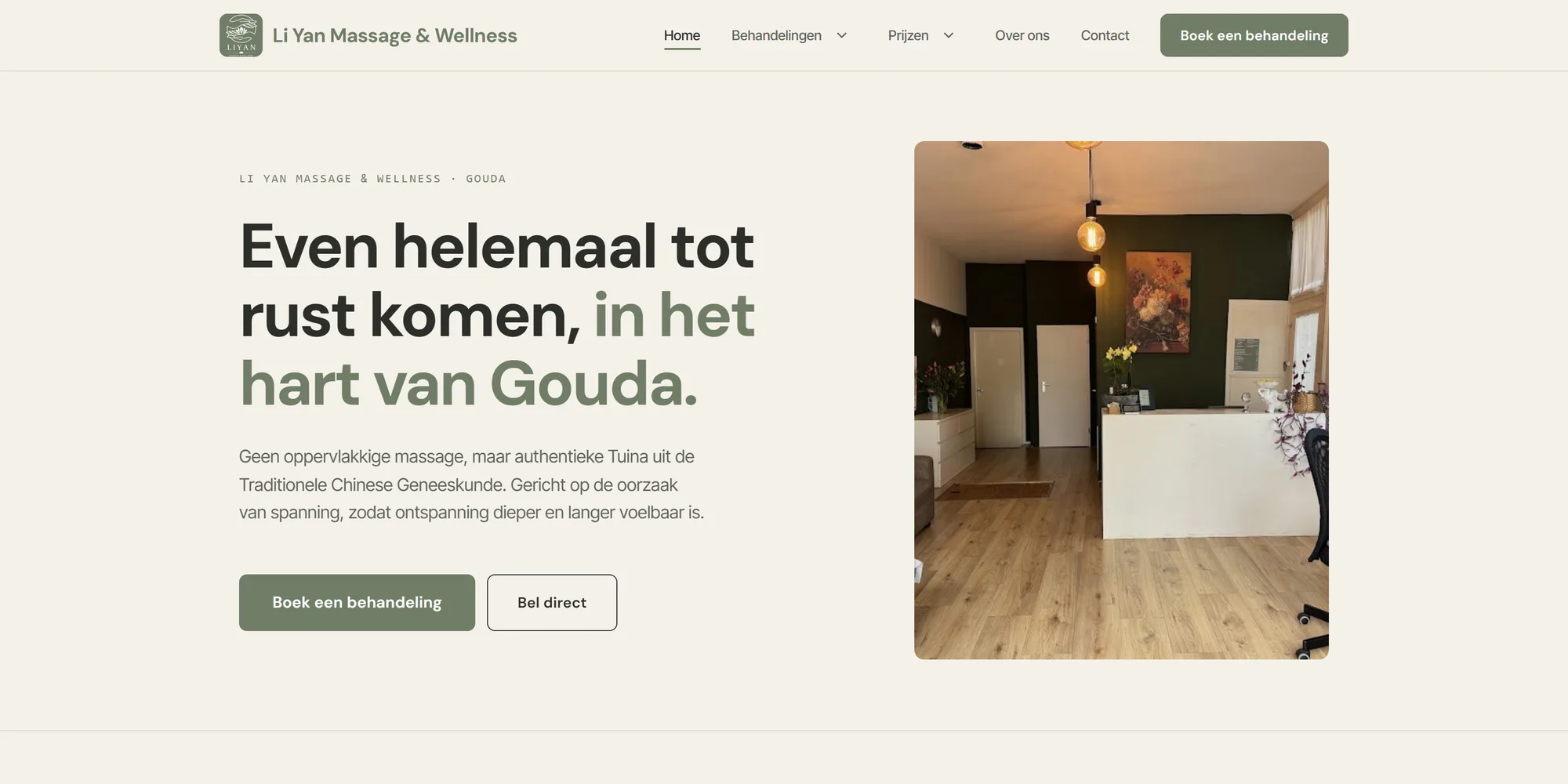 De homepage van Li Yan Massage & Wellness